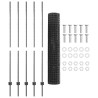Euro Fence avec 10 poteaux gris 1,6x10 m en acier 