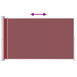 Auvent latéral rétractable de patio 220x300 cm Rouge 