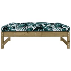 Repose-pied de jardin 120x80 cm bois de pin imprégné 