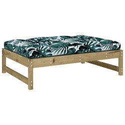 Repose-pied de jardin 120x80 cm bois de pin imprégné 