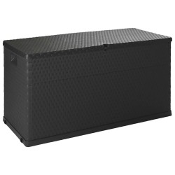 Boîte de stockage de jardin Anthracite 120x56x63 cm PP Rotin 