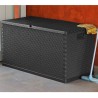 Boîte de stockage de jardin Anthracite 120x56x63 cm PP Rotin 