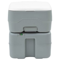 Toilettes de Camping corps gris+couvercle blanc 