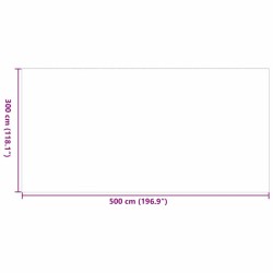 Tapis d'extérieur ARAKIL Gris et blanc Polyester 300 x 500 cm 