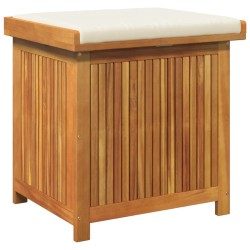 Boîte à coussins d'extérieur 60x50x61 cm bois massif d'acacia 
