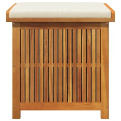 Boîte à coussins d'extérieur 60x50x61 cm bois massif d'acacia 