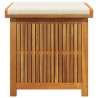 Boîte à coussins d'extérieur 60x50x61 cm bois massif d'acacia 