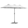 Parasol de jardin Couleur sable 380 x 196 x 235 cm 