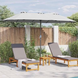 Parasol de jardin Couleur sable 380 x 196 x 235 cm 