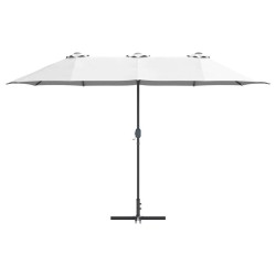 Parasol de jardin Couleur sable 380 x 196 x 235 cm 
