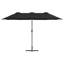 Parasol de jardin Noir 380 x 196 x 235 cm 