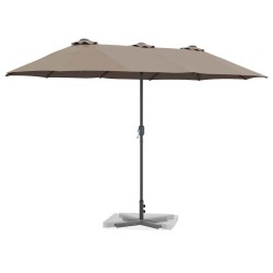 Parasol de jardin Taupe 380 x 196 x 235 cm 