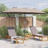 Parasol de jardin Taupe 380 x 196 x 235 cm 