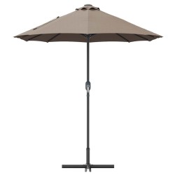 Parasol de jardin Taupe 380 x 196 x 235 cm 