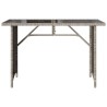 Table de jardin et dessus en verre gris clair 110x68x70cm rotin 