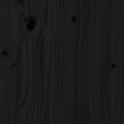 Canapé central de jardin noir 120x80 cm bois de pin massif 