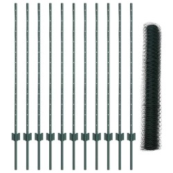 Set de Clôture de Jardin en Treillis Hexagonal Ensemble de 2 Vert 