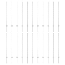 Poteaux de clôture 44 pcs Argent 50 x 1.2 m Acier galvanisé 