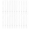 Poteaux de clôture 44 pcs Argent 50 x 1.2 m Acier galvanisé 