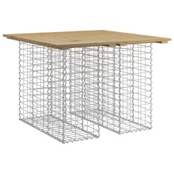 Banc de jardin design gabion 100x102x72 cm bois de pin imprégné 