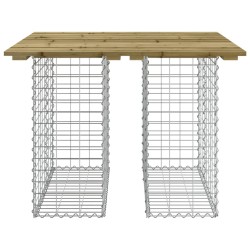Banc de jardin design gabion 100x102x72 cm bois de pin imprégné 