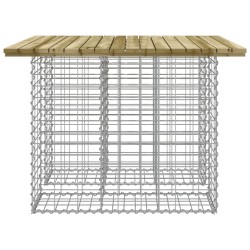 Banc de jardin design gabion 100x102x72 cm bois de pin imprégné 