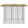 Banc de jardin design gabion 100x102x72 cm bois de pin imprégné 