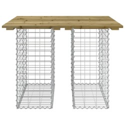 Banc de jardin design gabion 100x102x72 cm bois de pin imprégné 