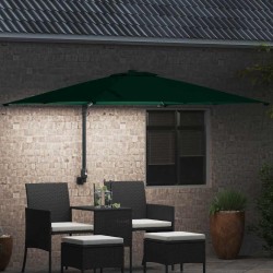 Parasol de jardin Vert 248.5 x 247.5 x 160 cm tissu 