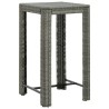 Table de bar de jardin Gris 60,5x60,5x110,5 cm Résine tressée 