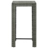 Table de bar de jardin Gris 60,5x60,5x110,5 cm Résine tressée 