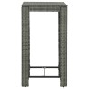 Table de bar de jardin Gris 60,5x60,5x110,5 cm Résine tressée 