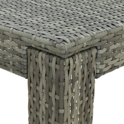 Table de bar de jardin Gris 60,5x60,5x110,5 cm Résine tressée 