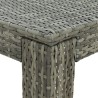 Table de bar de jardin Gris 60,5x60,5x110,5 cm Résine tressée 