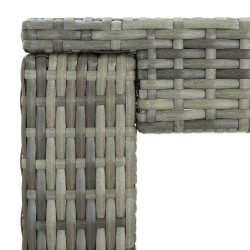 Table de bar de jardin Gris 60,5x60,5x110,5 cm Résine tressée 