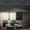 Parasol de jardin Couleur sable 248.5 x 247.5 x 160 cm tissu 