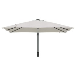 Parasol de jardin Couleur sable 248.5 x 247.5 x 160 cm tissu 