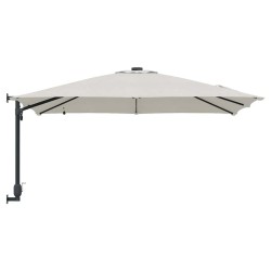Parasol de jardin Couleur sable 248.5 x 247.5 x 160 cm tissu 
