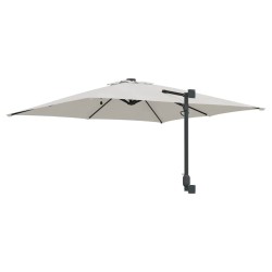Parasol de jardin Couleur sable 248.5 x 247.5 x 160 cm tissu 