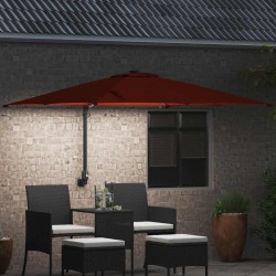 Parasol de jardin Couleur terre cuite 248.5 x 247.5 x 160 cm 