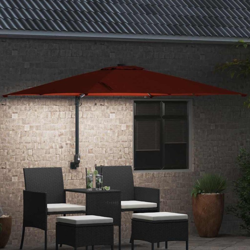 Parasol de jardin Couleur terre cuite 248.5 x 247.5 x 160 cm 
