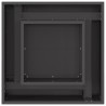 Foyer Carré Noir 60x60x30 cm Acier 