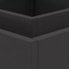 Foyer Carré Noir 60x60x30 cm Acier 