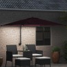 Parasol de jardin Rouge bordeaux 248.5 x 247.5 x 160 cm tissu 