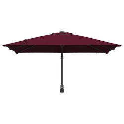 Parasol de jardin Rouge bordeaux 248.5 x 247.5 x 160 cm tissu 