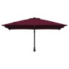 Parasol de jardin Rouge bordeaux 248.5 x 247.5 x 160 cm tissu 