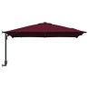 Parasol de jardin Rouge bordeaux 248.5 x 247.5 x 160 cm tissu 