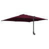 Parasol de jardin Rouge bordeaux 248.5 x 247.5 x 160 cm tissu 