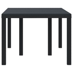 Table de jardin Anthracite 150x100x73 cm en poly rotin 