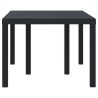 Table de jardin Anthracite 150x100x73 cm en poly rotin 